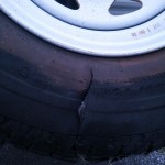 Blowout #3: Split tire damages electrical and underneath valve handles